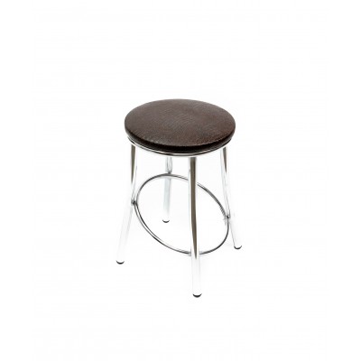 Табурет ВВР Сфера шоколад корокодил/хром, экокожа